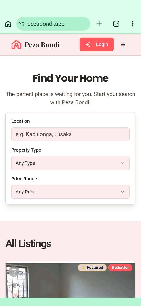 Peza Bondi rental property management system app
